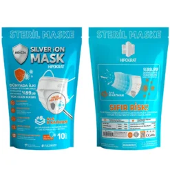 Doctor Silver Ion  Hipokrat Mask Gümüş İyon 10 Adet Yetişkin Maske