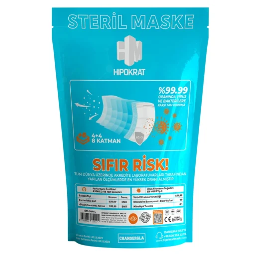 Doctor Silver Ion  Hipokrat Mask Gümüş İyon 10 Adet Yetişkin Maske - Görsel 4